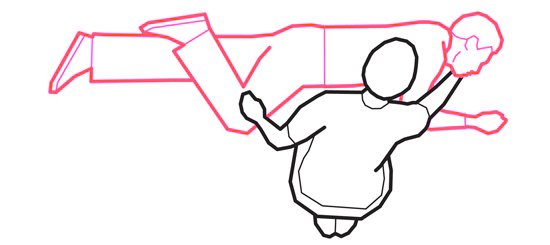 Second step in putting someone in the recovery position